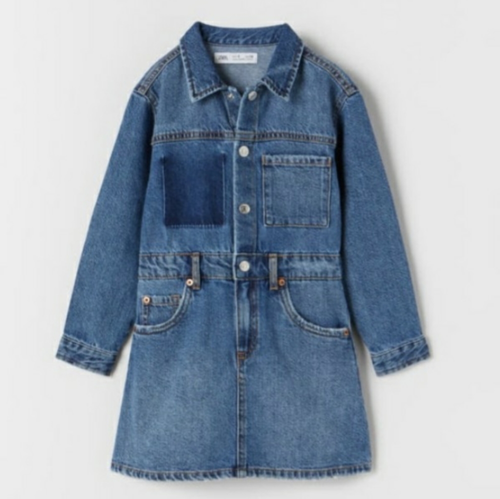 👗 Zara Girls Denim Dress